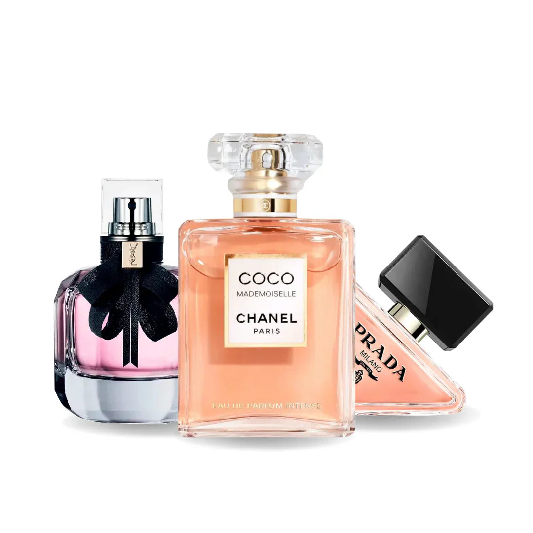 Combo de 3 perfumes Prada Prada PARADOXE, COCO MADEMOISELLE, MON PARIS 100ml