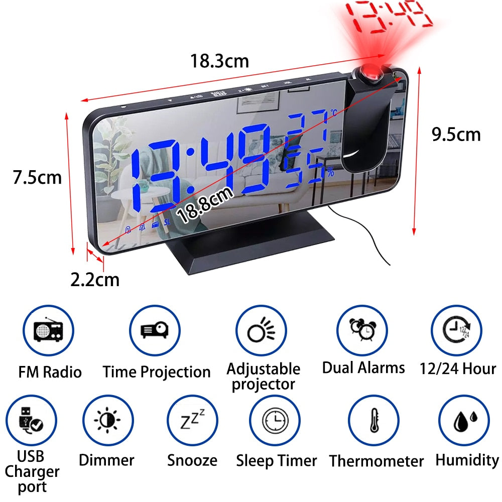 Relógio e Despertador Digital com Led 3D - TimeOne