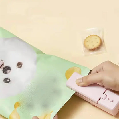 Mini Seladora Portátil - Seladora de Embalagem - Saco Plástico - Lanches