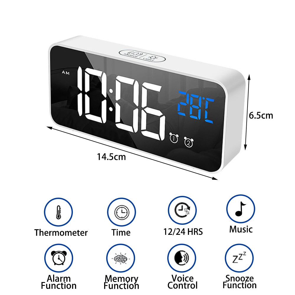 Relógio e Despertador Digital com Led 3D - TimeOne