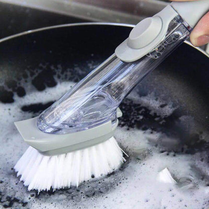 Max Clean 2 em 1 Conjunto de Escova e Esponja com Dispenser para Detergente
